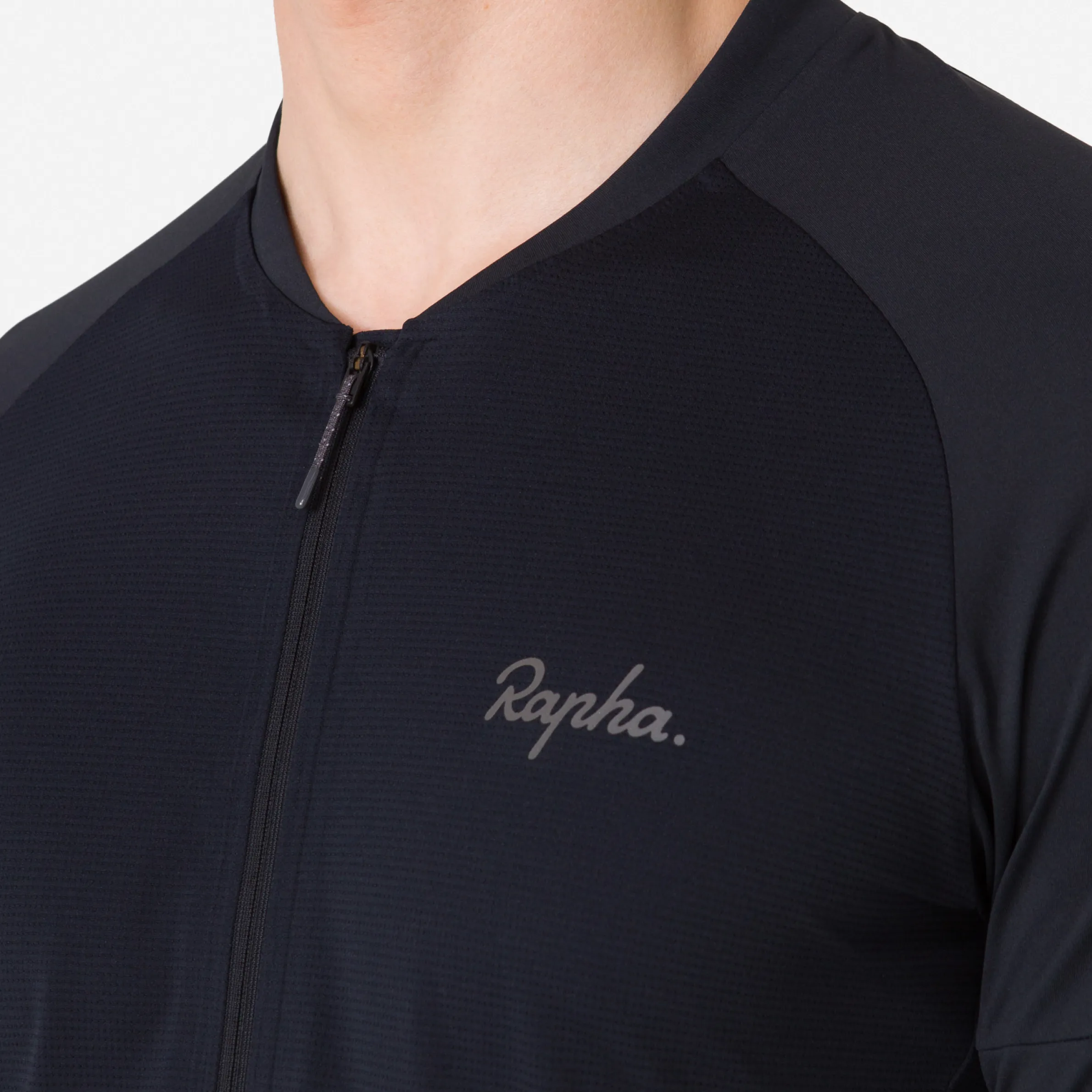 Rapha T-shirts & Tops|Men's Explore Long Sleeve Zip Neck Tech T-shirt Black/Black