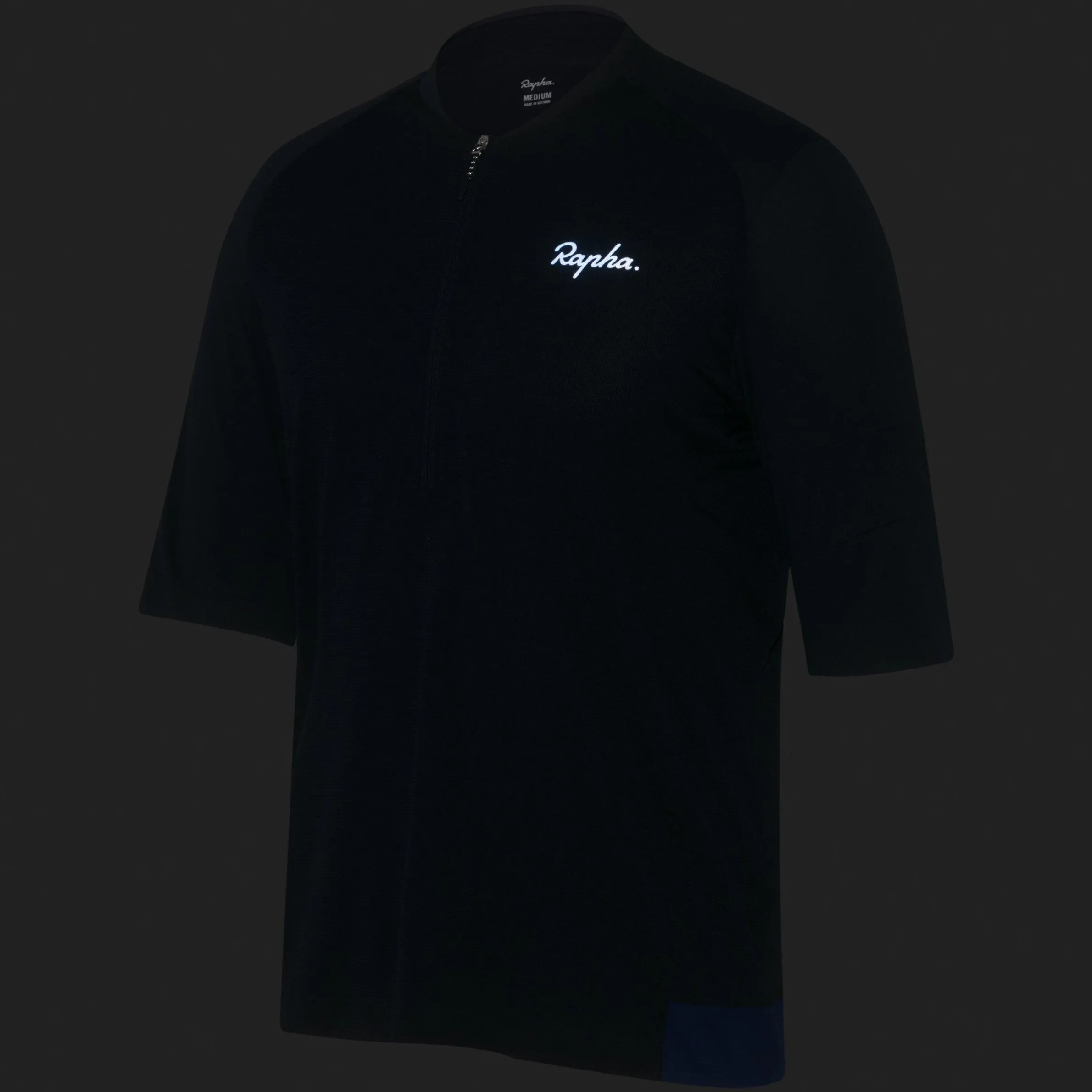 Rapha T-shirts & Tops|Men's Explore Zip Neck Technical T-shirt DarkNavy/Off-White