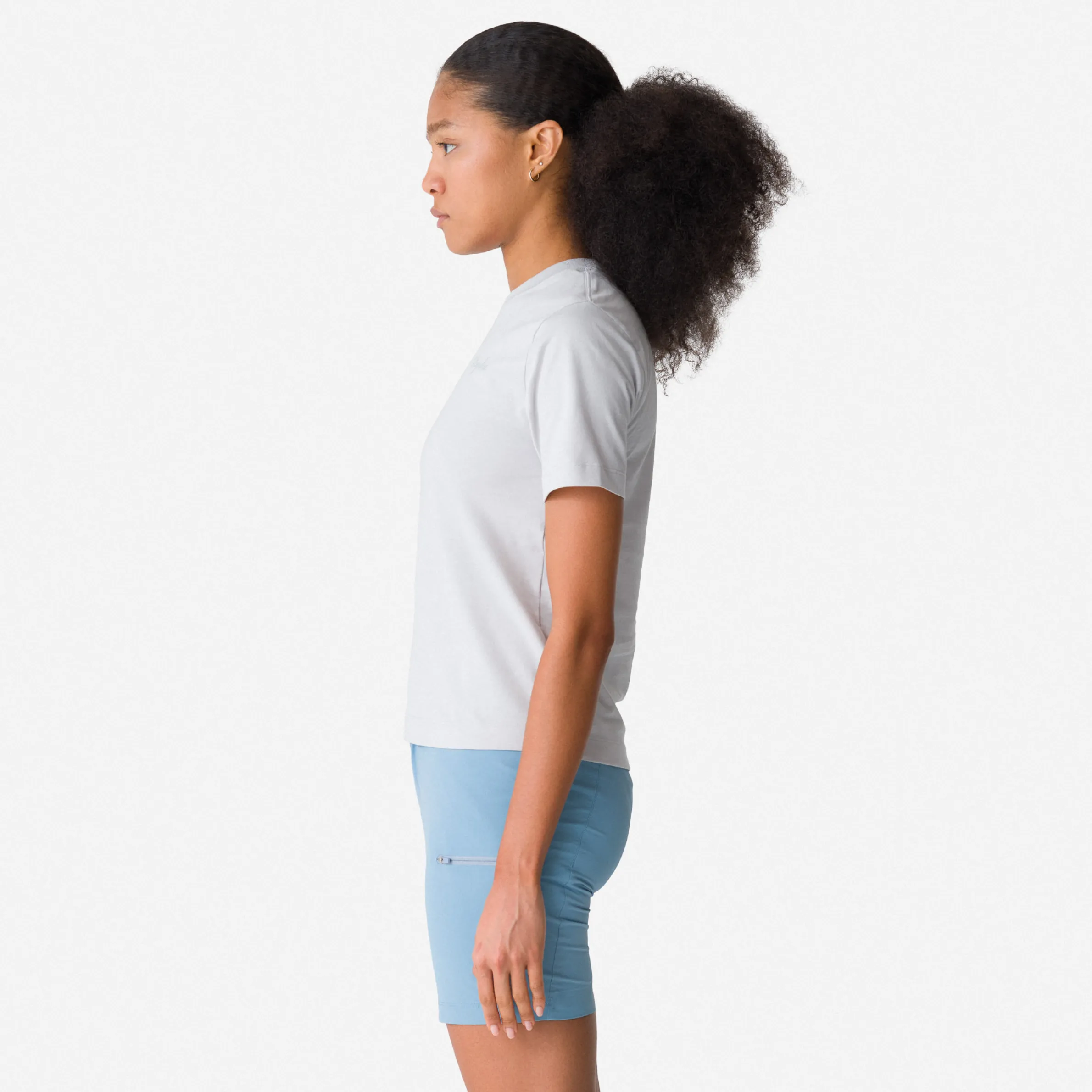 Rapha Archive|Women's Logo T-Shirt LightGrey/PaleGreen