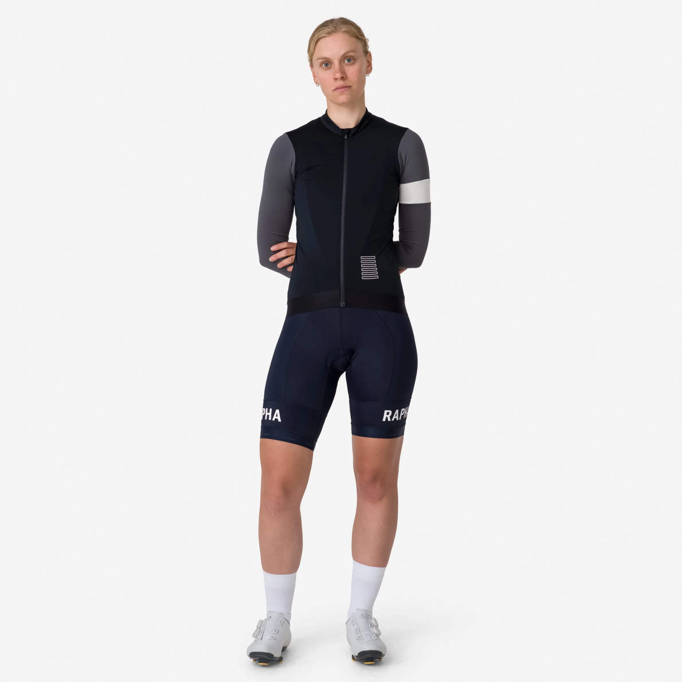 Rapha Archive|Women's Pro Team Long Sleeve Training Jersey Black/CarbonGrey