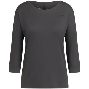 Rapha Hoodies, T-shirts & Tops|Women's Trail Merino 3/4 Sleeve Top DarkGrey/Black